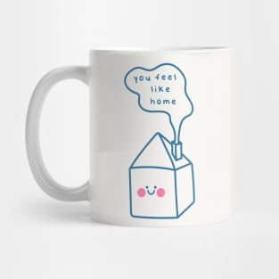 You feel like home - Blue on white Mug